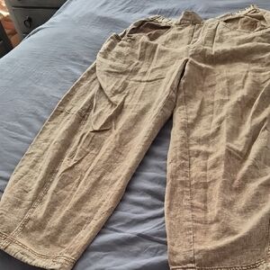 Free People Brown Linen Pants